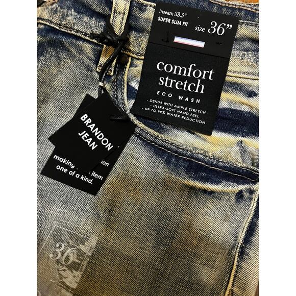 Si Tu Veux Brandon Jean’s Matte Gold Size 36 New - Picture 4 of 5